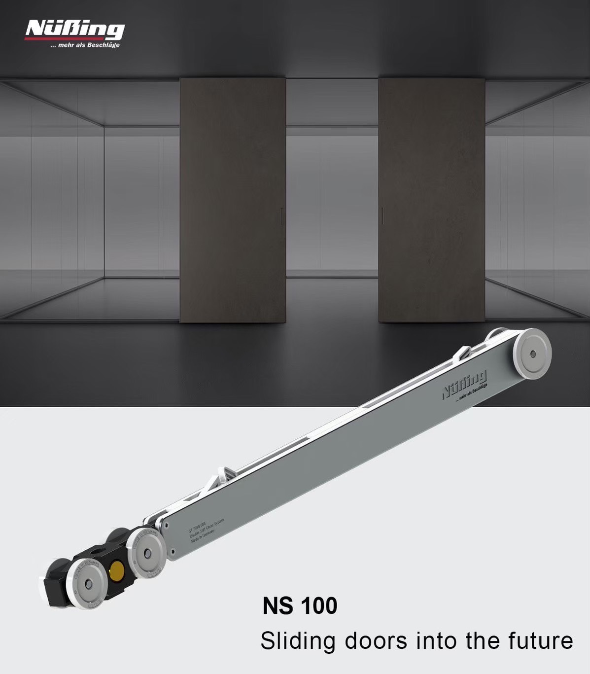 Nuessing 雙緩衝吊門輪